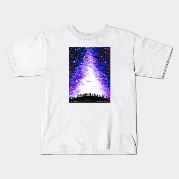 Night Sky / Sandy Hook -- words Kids T-Shirt by Ignorance Was Bliss